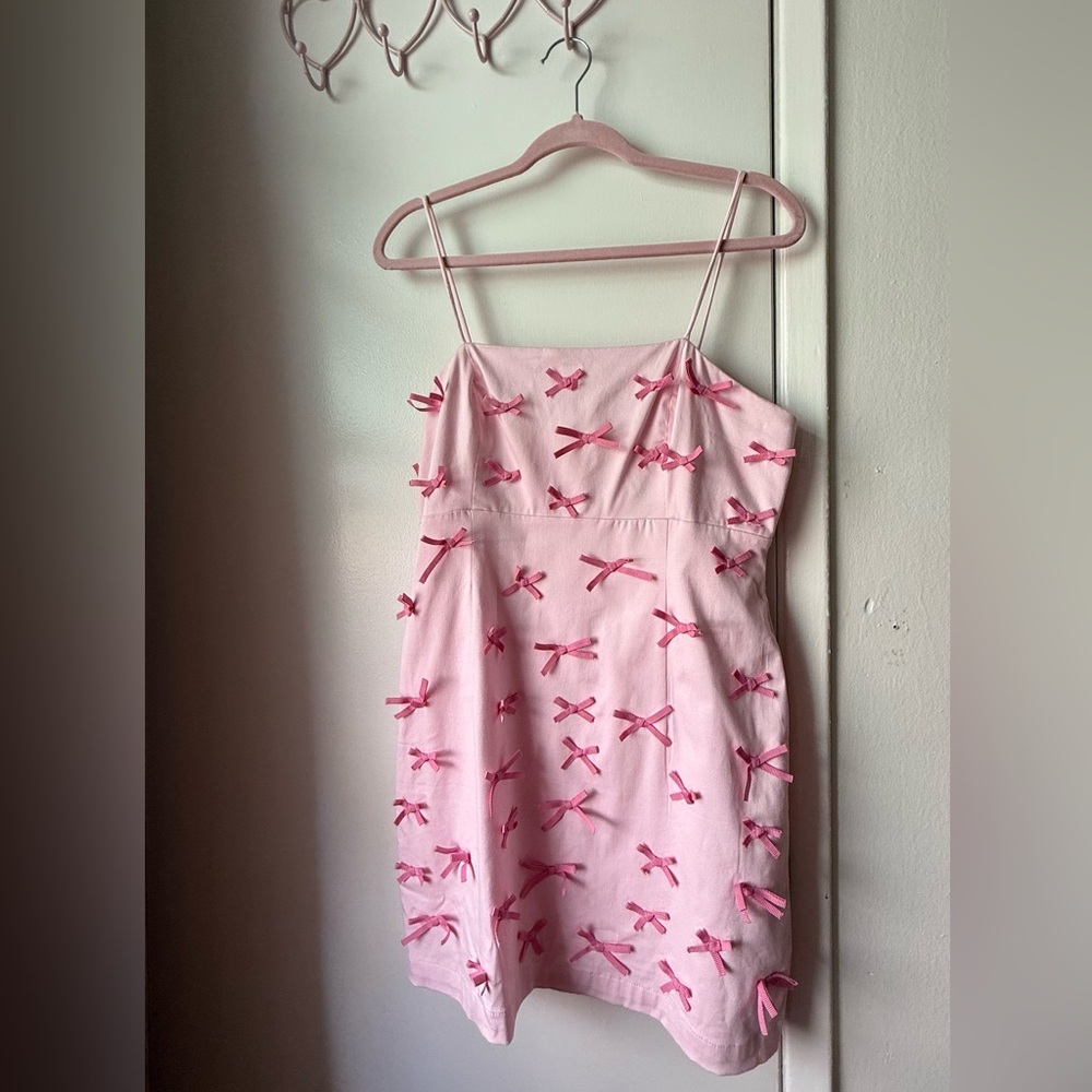 NWT Anthropologie Maeve Pink Bow Dress 🎀🎀🎀🎀 Sabrina Carpenter Vibes